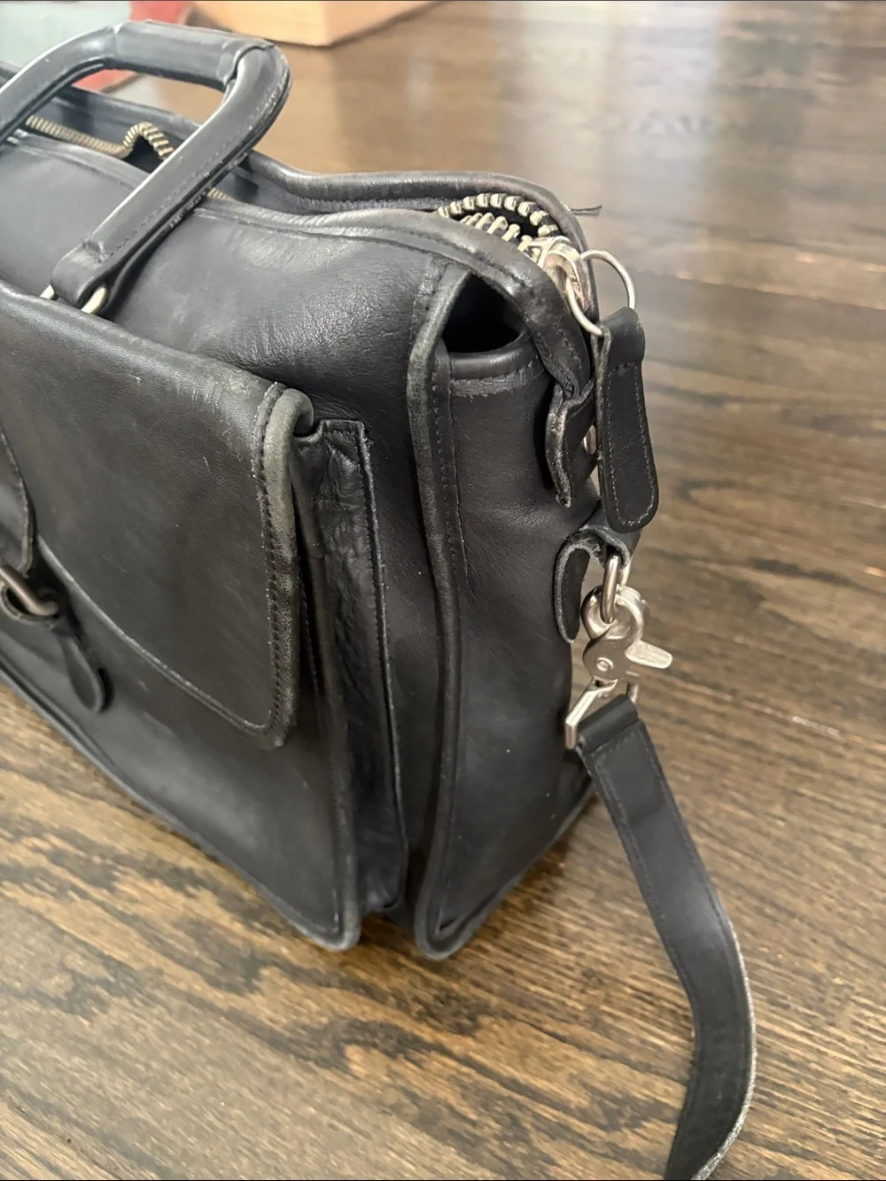 Vintage COACH Black Leather Men's Briefcase Briefcase Bag- Model 5283